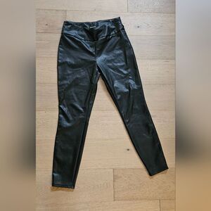 💝Women's Black Faux Leather Leggings